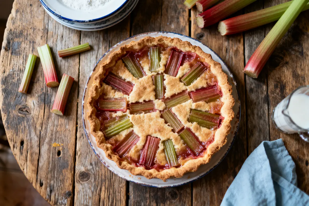 Tarte à la rhubarbe façon Grand-mère : Recette facile à tester