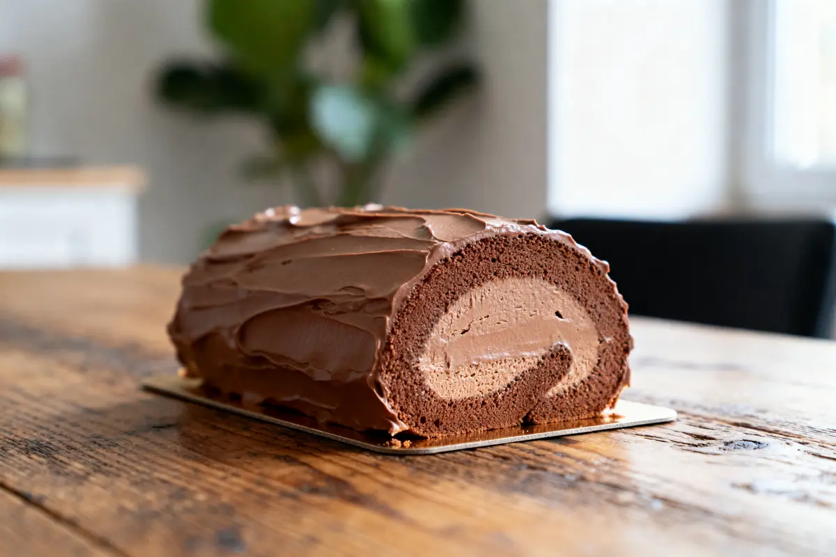 Bûche à la crème au beurre chocolat : Recette traditionnelle facile