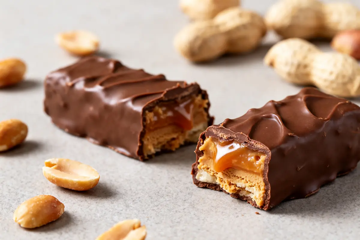 Recette de Snickers maison : Barres faciles sans cuisson