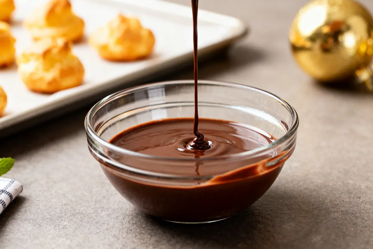 Sauce chocolat pour profiteroles : Recette facile et maison