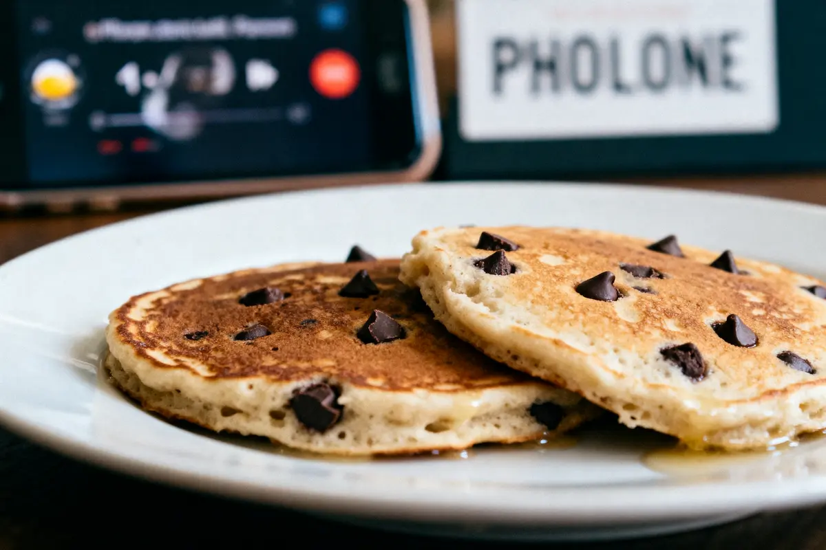 Pancakes aux pépites de chocolat : Recette fluffy facile !